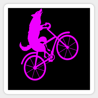 Wolf bicycle nice cute cool colorful Sticker